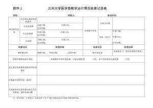 兰州大学医学部教学运行情况检查记录表.docx