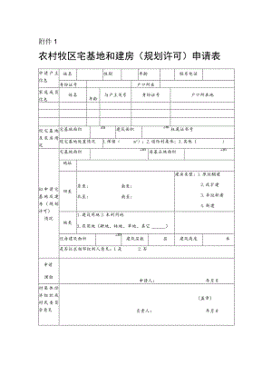 农村牧区宅基地和建房（规划许可）申请表.docx