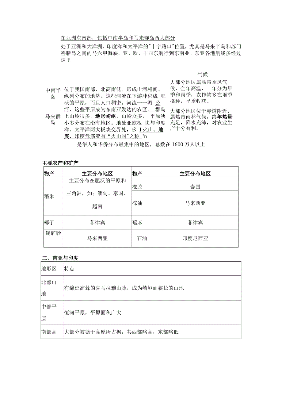 亚洲和非洲知识要点.docx_第2页