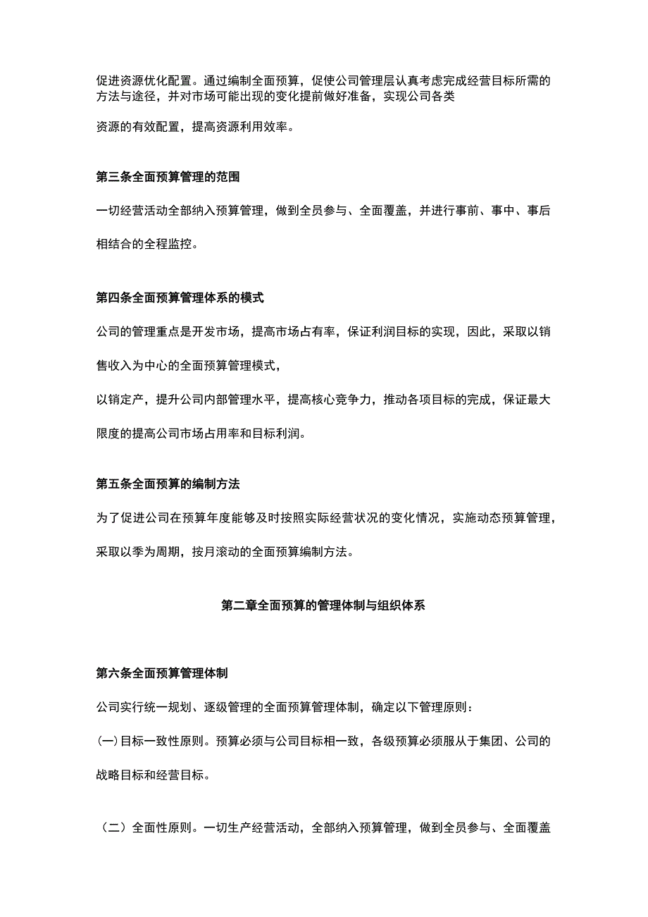 某集团公司全面预算管理制度模板.docx_第2页