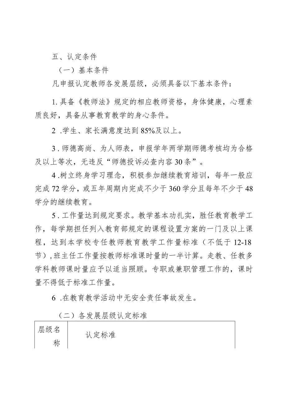 小学学校教师发展层级认定实施方案.docx_第3页