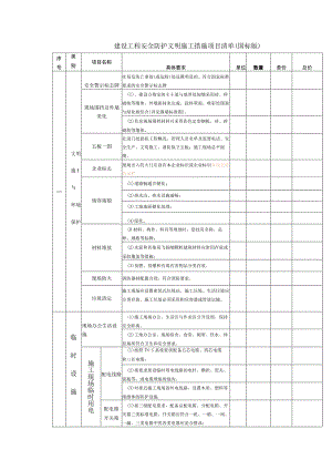 建设工程安全防护文明施工措施项目清单(国标版).docx