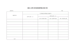 重点人群乙肝疫苗接种登记统计表报告单位日期.docx