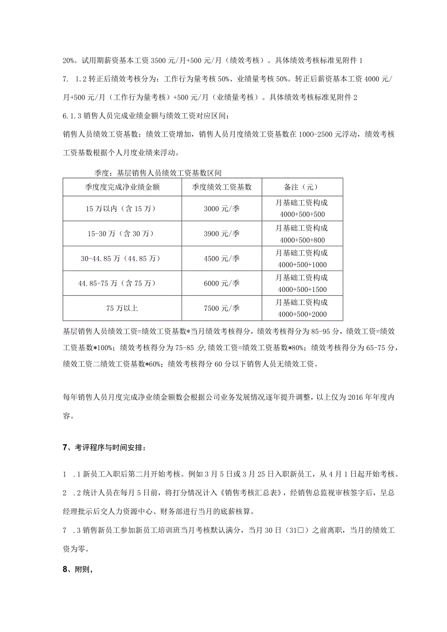 金融培训公司销售人员业绩提成与绩效考核办法.docx_第2页