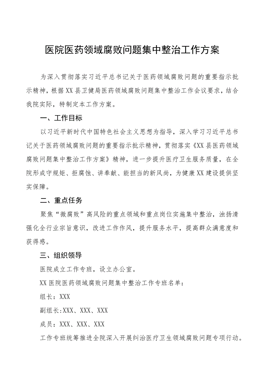 卫生院开展医药领域腐败问题集中整治的实施方案(五篇).docx_第1页