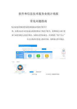 软件和信息技术服务业统计填报常见问题指南.docx