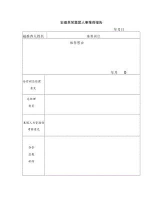 安徽某某集团人事推荐报告.docx