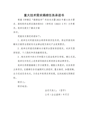 重大技术需求揭榜任务承诺书.docx