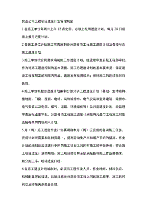 实业公司工程项目进度计划管理制度.docx