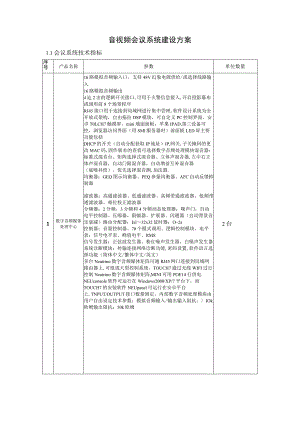 音视频会议系统建设方案1会议系统技术指标.docx