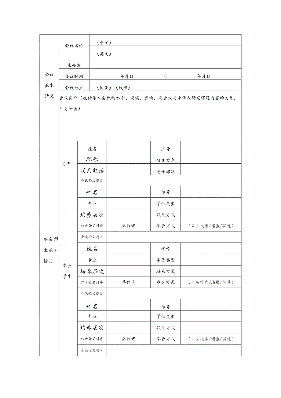 研究生国际学术会议资助项目申请书.docx_第2页