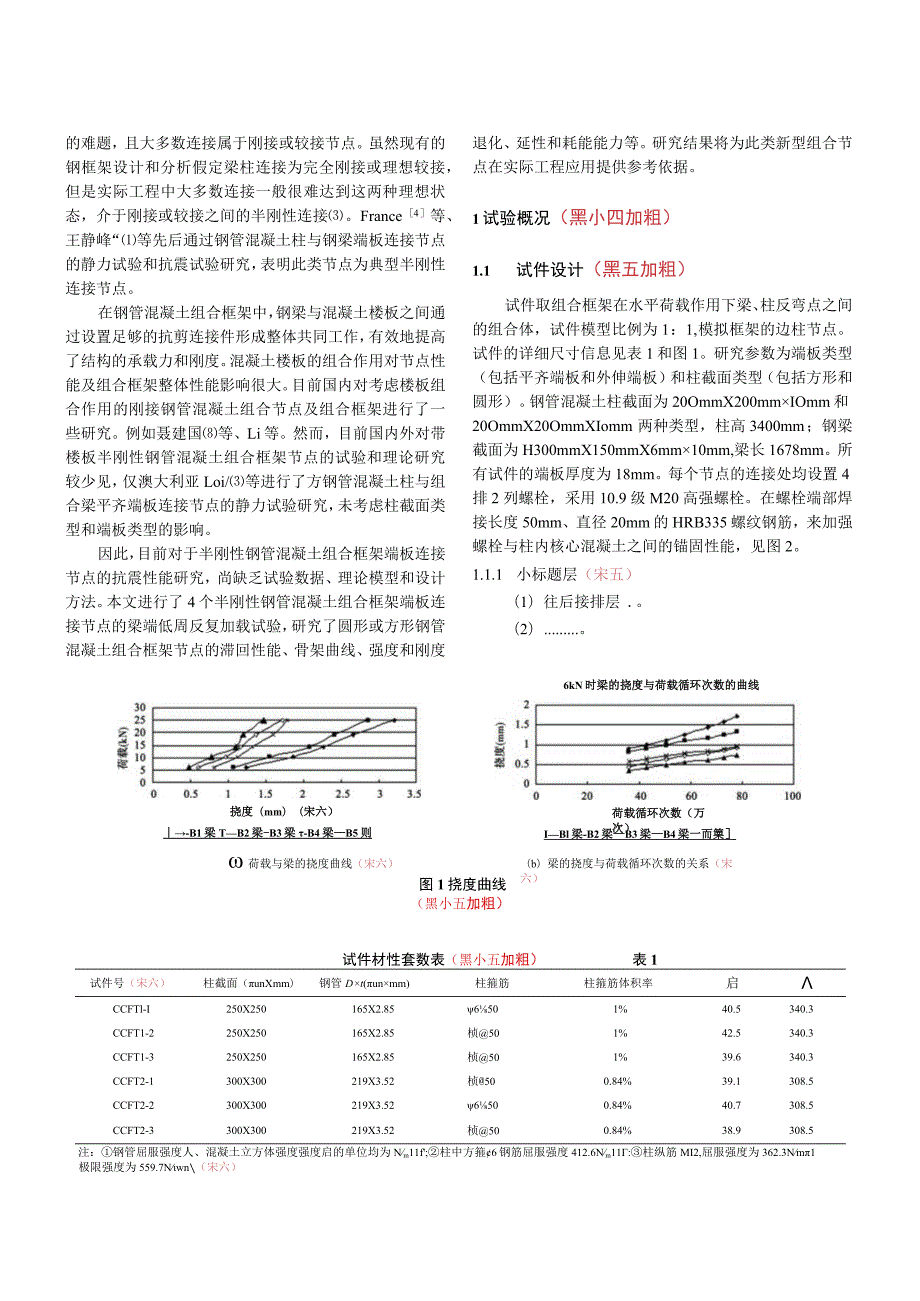 钢管混凝土边柱与组合梁端板连接的抗震试验研究黑二加粗.docx_第2页