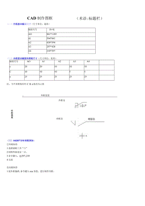 自已制作CAD标准图框.docx