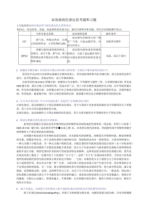 高效液相色谱法思考题和习题.docx