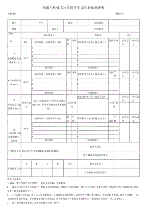 能源与机械工程学院学生综合素质测评表.docx