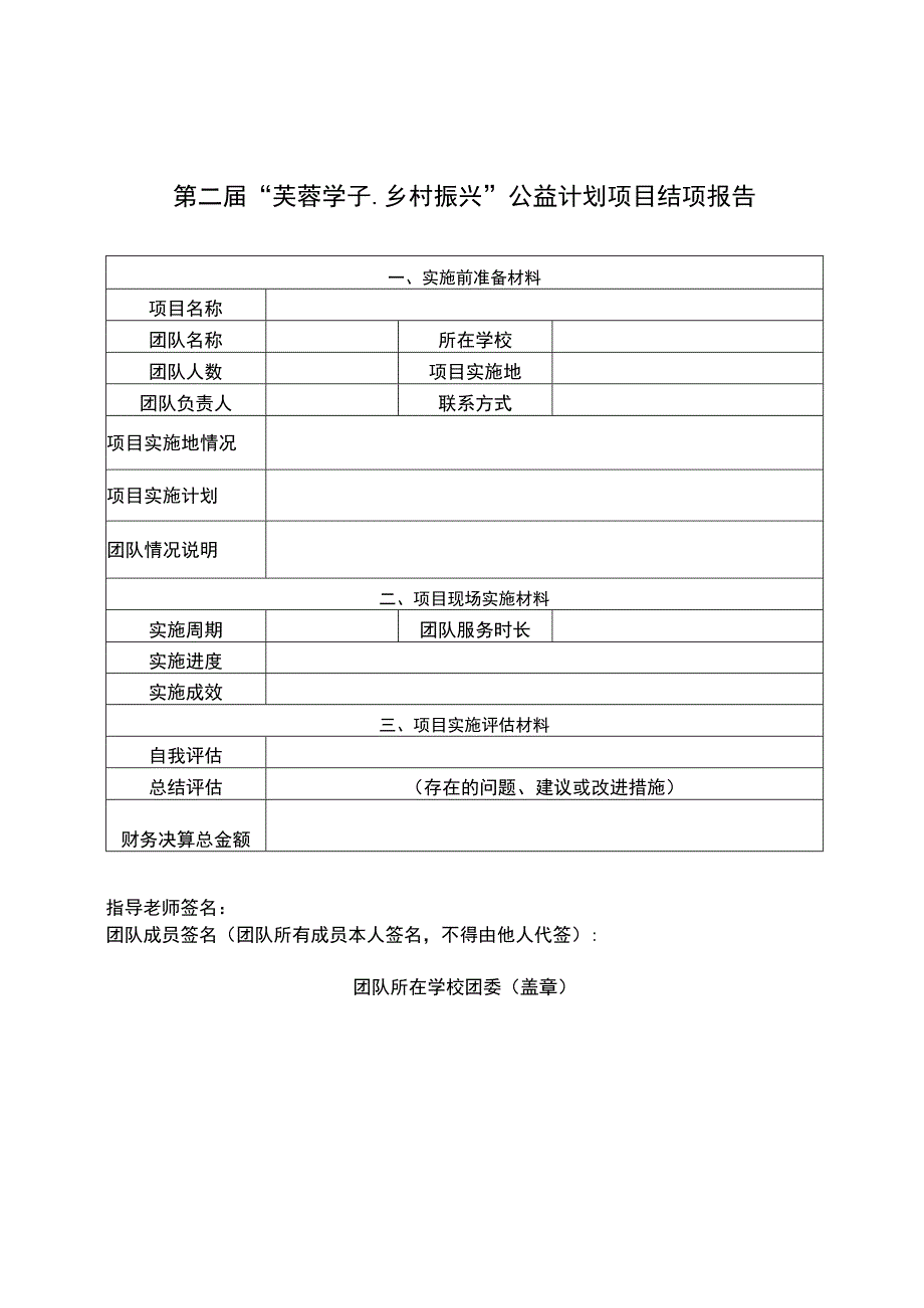 第二届“芙蓉学子乡村振兴”公益计划项目结项报告.docx_第1页