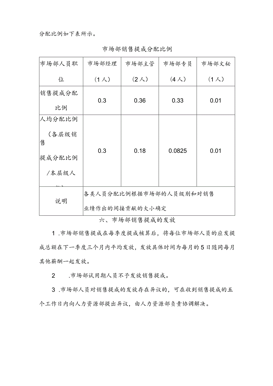 某企业市场部提成设计方案.docx_第3页