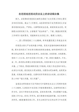 在巡视组巡视动员会议上的讲话稿合集.docx