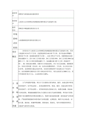 西畴县马家地加油站建设项目.docx