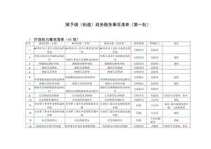 赋予镇街道政务服务事项清单第一批.docx