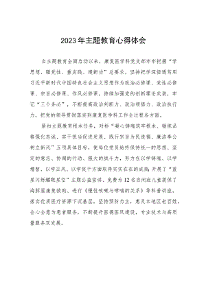 卫生院支部书记关于主题教育的心得体会七篇.docx