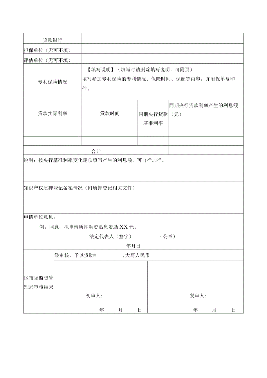 青浦区知识产权质押融资贴息申请表.docx_第2页