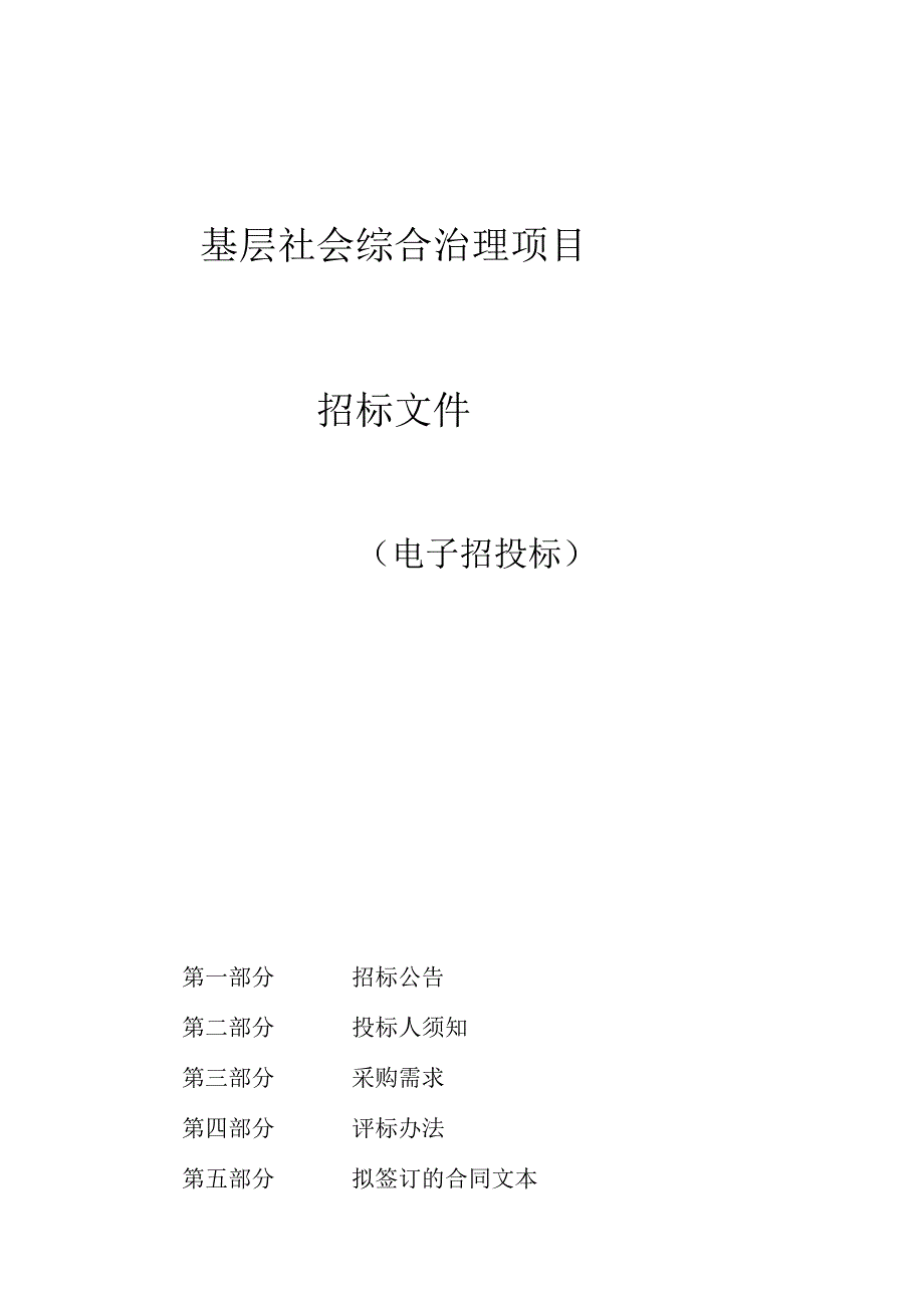 基层社会综合治理项目招标文件.docx_第1页