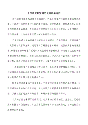 干洗店营销策略与促销效果评估.docx