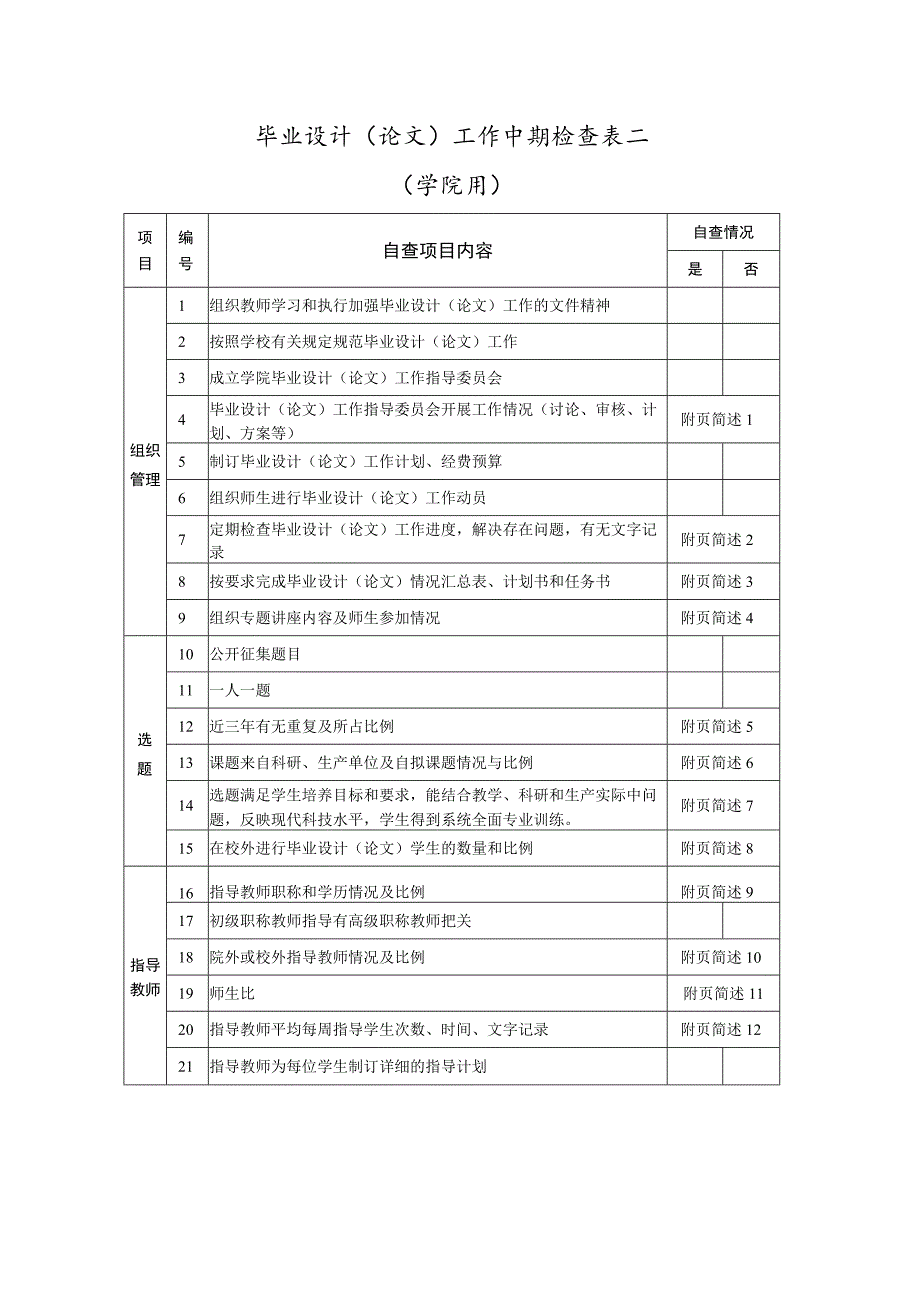 毕业设计论文工作中期检查表二学院用.docx_第1页