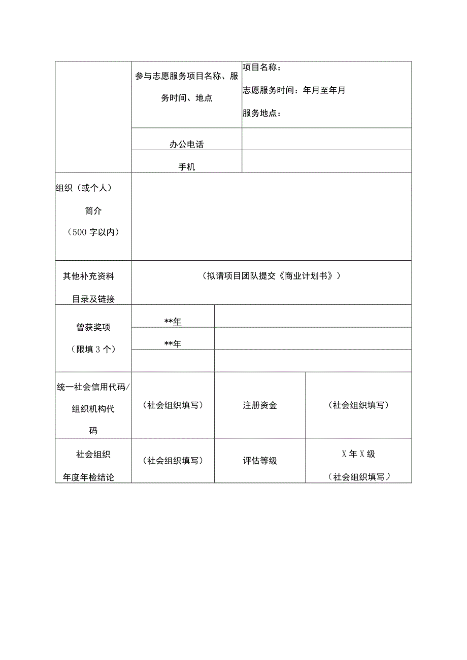 第六届中国青年志愿服务公益创业赛申报表.docx_第3页