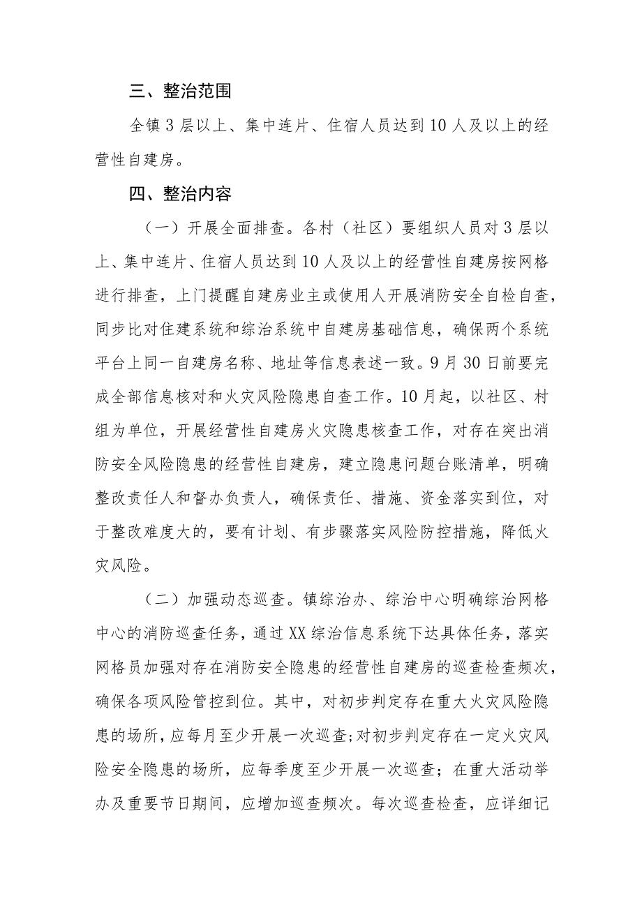 XX镇经营性自建房消防安全专项整治“百日攻坚”行动方案.docx_第2页