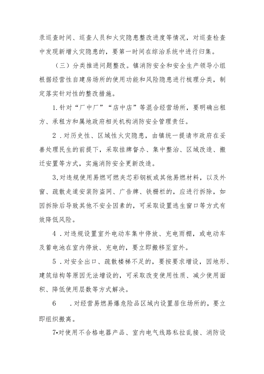 XX镇经营性自建房消防安全专项整治“百日攻坚”行动方案.docx_第3页