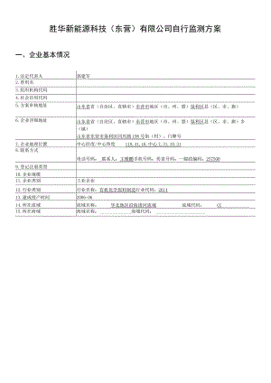 胜华新能源科技东营有限公司自行监测方案.docx