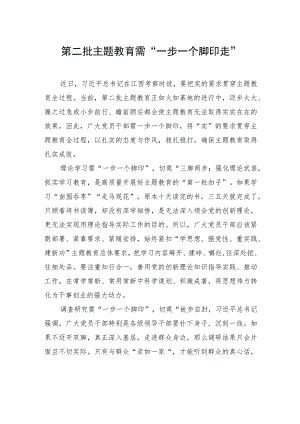 第二批主题教育需“一步一个脚印走”.docx