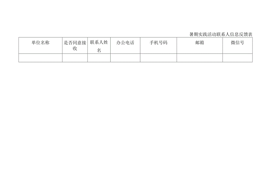 暑期实践活动联系人信息反馈表.docx_第1页