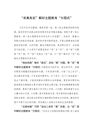 “求真务实”解好主题教育“方程式”.docx