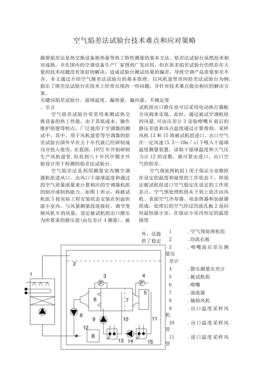 空气焓差法试验台技术难点和应对策略.docx_第1页