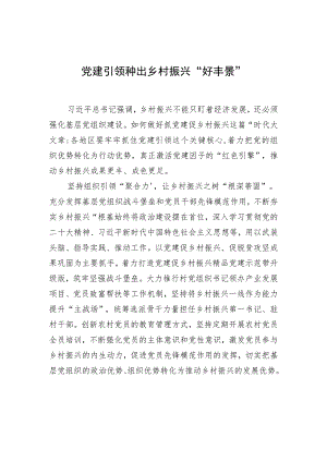 党建引领种出乡村振兴“好丰景”.docx