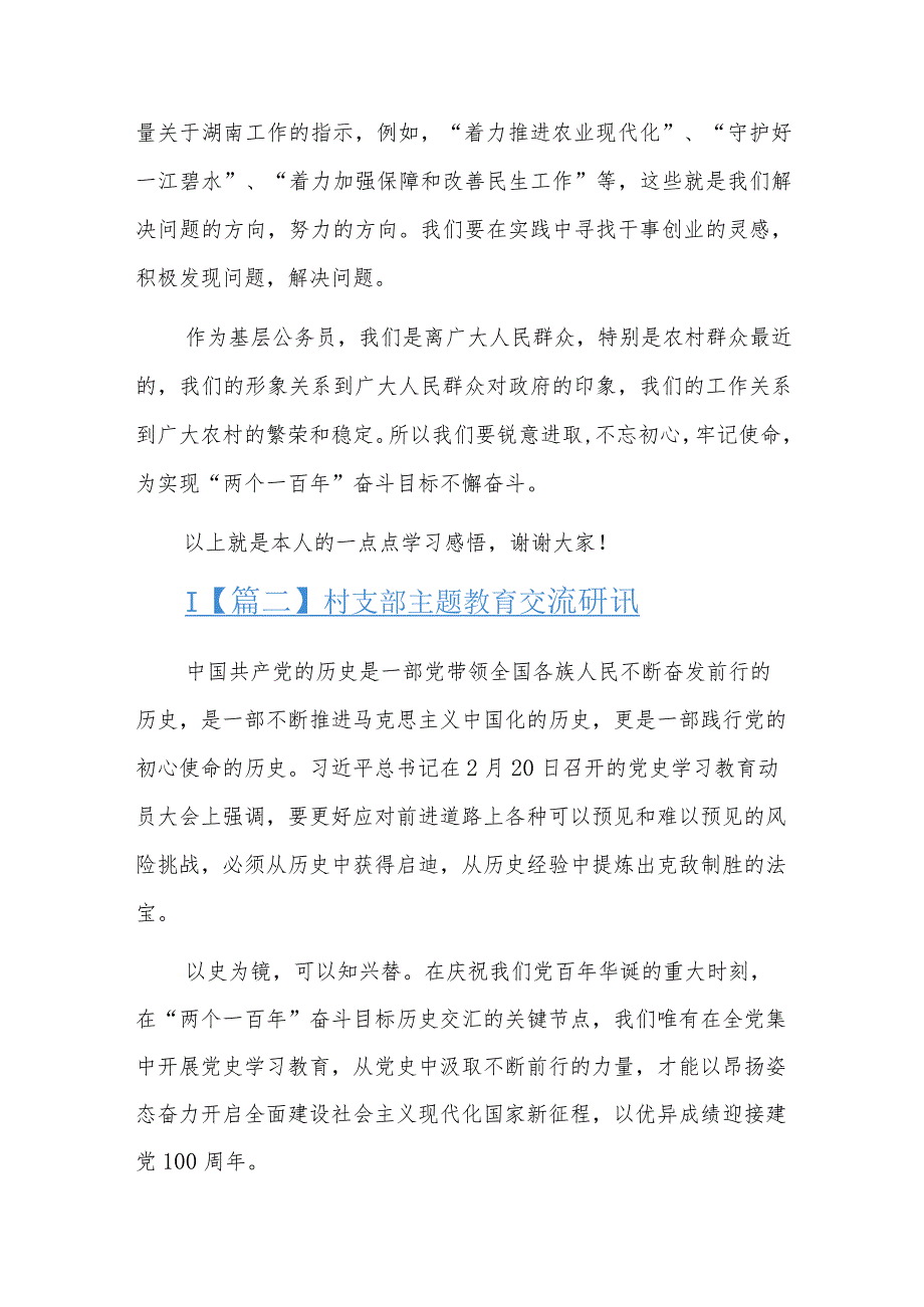 村支部主题教育交流研讨六篇.docx_第2页