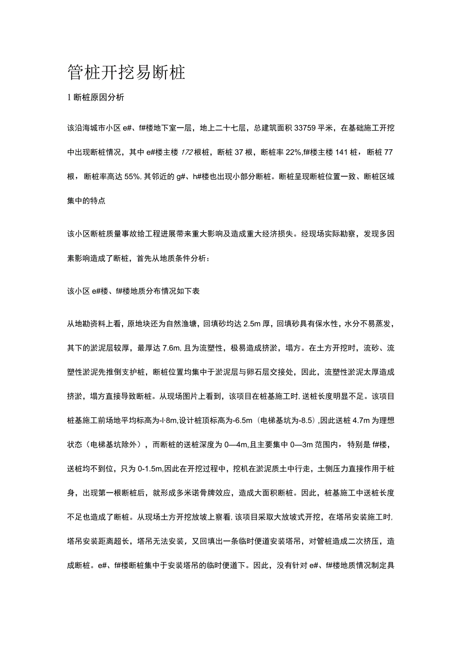 管桩开挖易断桩.docx_第1页