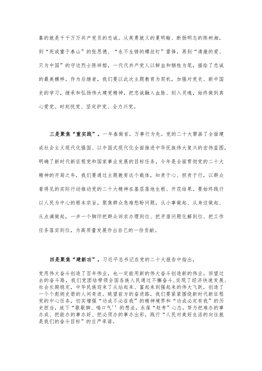 2023年主题教育集中专题全面学习交流研讨发言材料[两篇文].docx_第2页