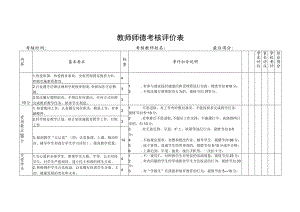 教师师德考核评价表.docx