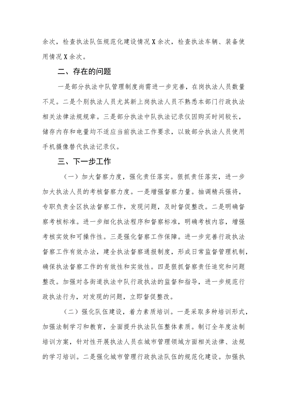 X区综合行政执法局2022年执法监督工作总结.docx_第3页