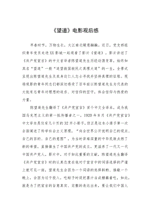 《望道》电影观后感三篇.docx