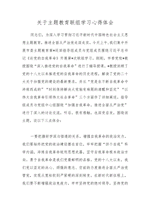 关于主题教育联组学习心得体会.docx