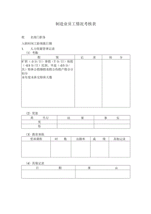 制造业员工考核表.docx