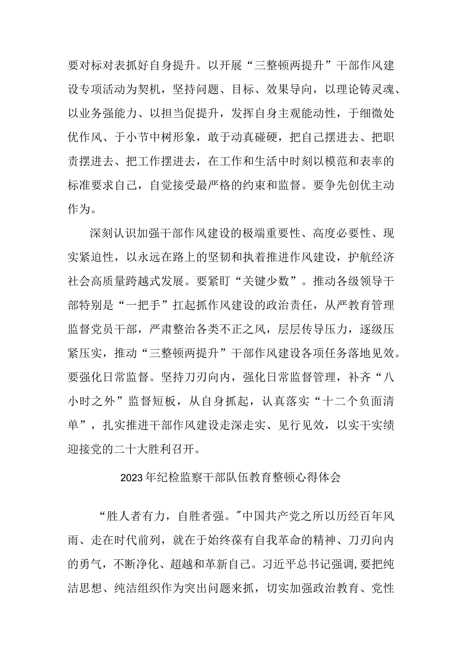 高等学院2023年纪检监察干部队伍教育整顿个人心得体会 （汇编7份）.docx_第3页