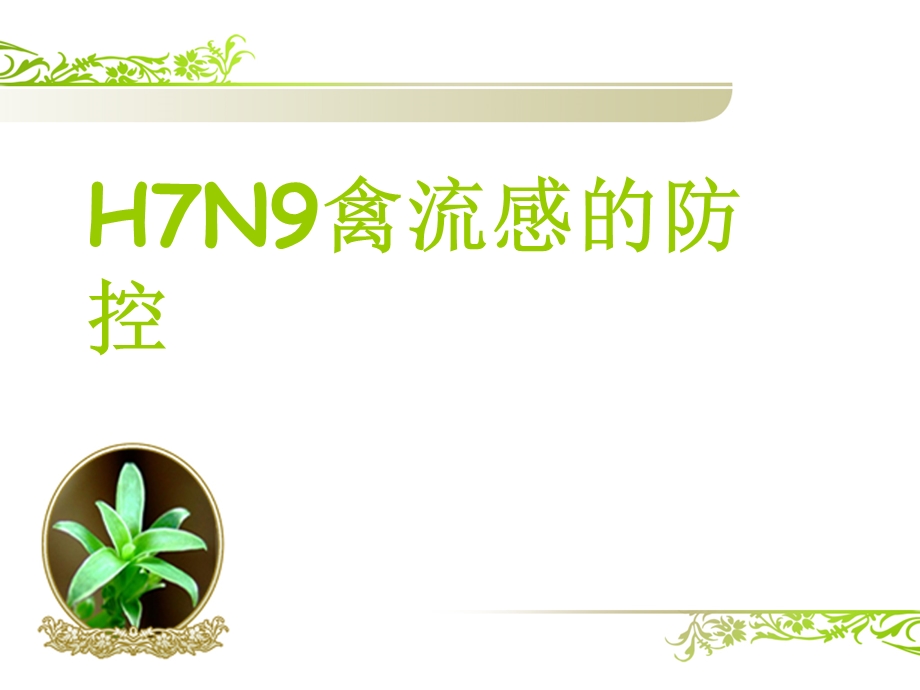 H7N9禽流感的防控.ppt_第1页