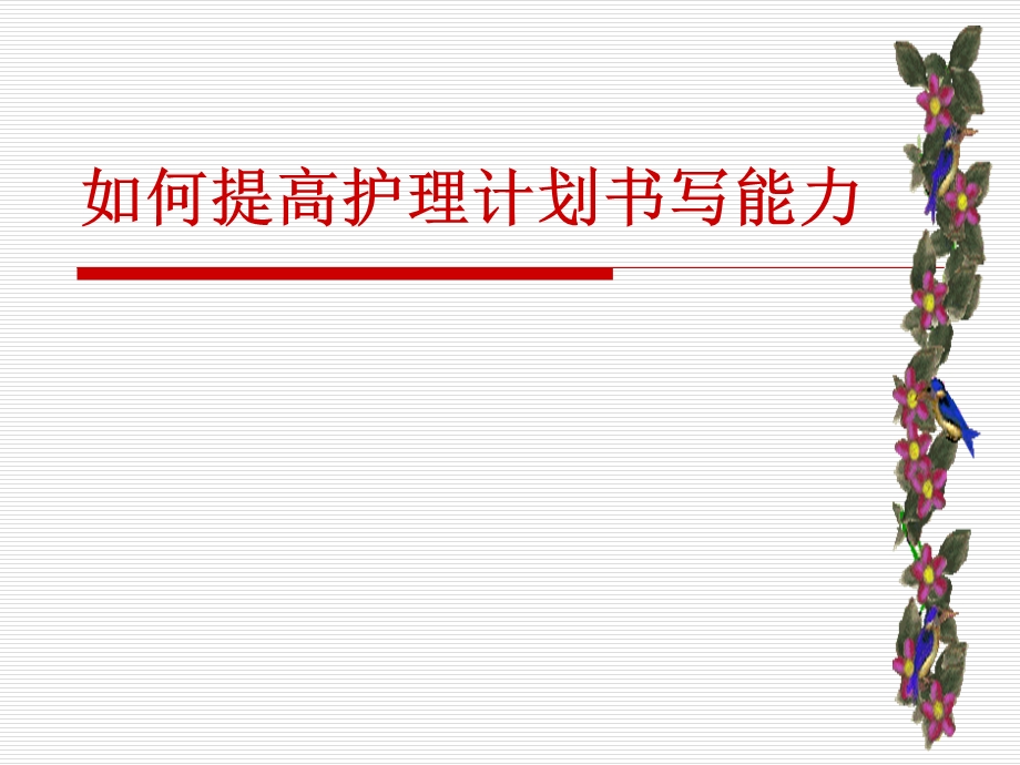 护理计划书写作能力培训.ppt_第1页