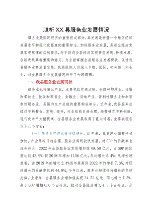 县服务业发展情况的调研报告.docx